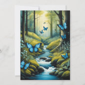 Butterflies Einladungen für klassische Hochzeiten (Rückseite)