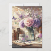 Butterflies Einladungen für klassische Hochzeiten (Rückseite)