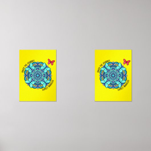 butterflies enjoy the jouney Wood Wall Art Bilderwand Sets (Vorderseite)