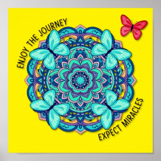 butterflies enjoy the jouney Wood Wall Art Poster (Vorne)