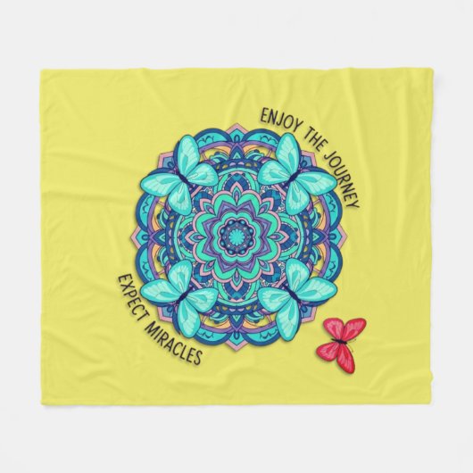 Butterflies Enjoy The Journey Fleecedecke (Vorderseite (Horizontal))