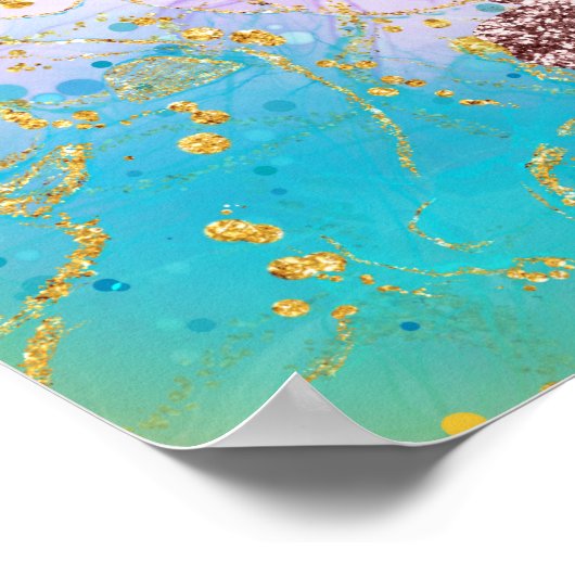 Butterflies Fairy Glitter 10th Birthday Welcome Poster (Ecke)