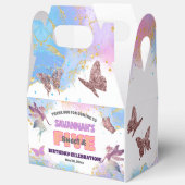 Butterflies Fairy Gold Glitter 5th Birthday Party Geschenkschachtel (Offen)