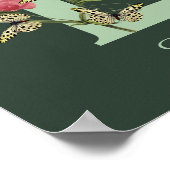 Butterflies Flower Monogram Initial E Personalized Poster (Ecke)