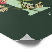 Butterflies Flower Monogram Initial F Personalized Poster (Ecke)