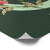 Butterflies Flower Monogram Initial G Personalized Poster (Ecke)