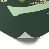 Butterflies Flower Monogram Initial J Personalized Poster (Ecke)