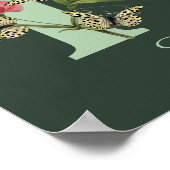 Butterflies Flower Monogram Initial K Personalized Poster (Ecke)
