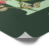 Butterflies Flower Monogram Initial L Personalized Poster (Ecke)