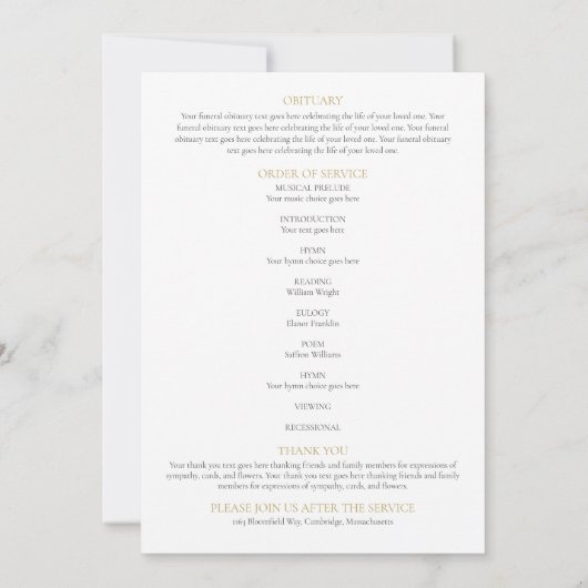 Butterflies Foto Beerdigung des Dienstprogramms Einladung (Rückseite)