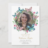 Butterflies Foto Beerdigung des Dienstprogramms Einladung (Vorderseite)