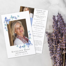 BUTTERFLIES FOTO Memorial Service Program