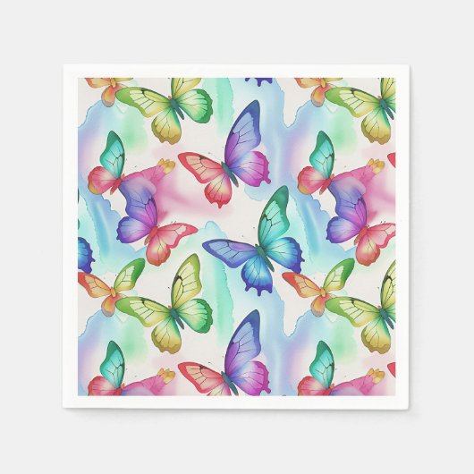 Butterflies Geburtstagsparty Shower Wedding Serviette (Vorderseite)
