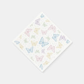 Butterflies Geburtstagsparty Shower Wedding Serviette (Ecke)