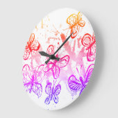 Butterflies Große Wanduhr (Winkel)
