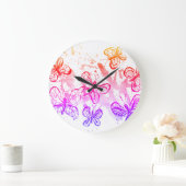 Butterflies Große Wanduhr (Zuhause)