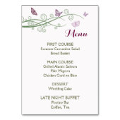 Butterflies-Hochzeitmenü Tischnummer (Vorderseite)