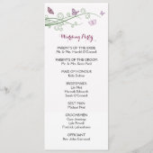 Butterflies Hochzeitsprogramm Programm (Rückseite)