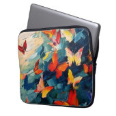 Butterflies in Motion – Expressive Abstract Flight Laptopschutzhülle (Vorderseite Links)