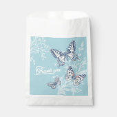 Butterflies inked Light Blue Danke Hochzeit Geschenktütchen (Vorderseite)