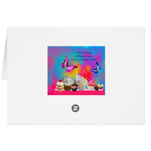 BUTTERFLIES JUMMY KUPCAKES, FARBIGER GEBURTSTAG (Rückseite Horizontal)