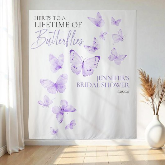Butterflies Lavender Brautparty Backdrops Wandteppich