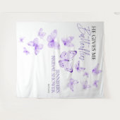 Butterflies Lavender Brautparty Backdrops Wandteppich (Vorderseite (Horizontal))