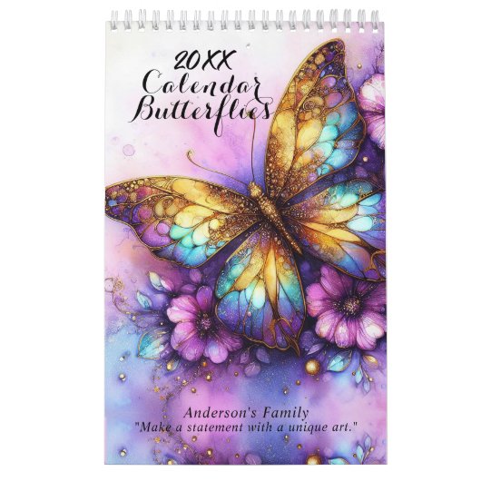 Butterflies-Malzeitalender Kalender (Titelbild)