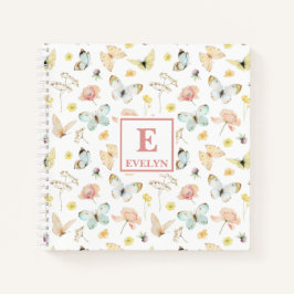 Butterflies Monogram Notebook Journal Notizblock