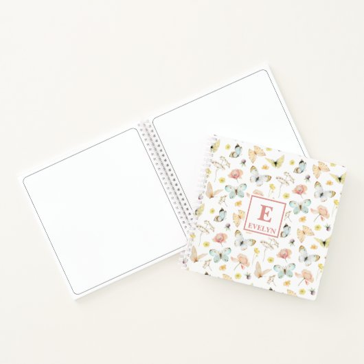 Butterflies Monogram Notebook Journal Notizblock (Innenseite)