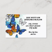 Butterflies Morpho und Monarchien Visitenkarte (Rückseite)