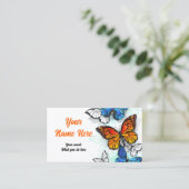 Butterflies Morpho und Monarchien Visitenkarte (Stehend Vorderseite)