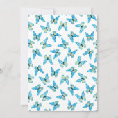 Butterflies Muster benutzerdefinierte Farben Grafi Einladung (Rückseite)