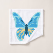 Butterflies Muster Custom Colors Graphic Badhandtuch Set (Waschlappen)