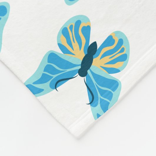 Butterflies Muster Custom Colors Graphic Fleecedecke (Ecke)