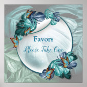 Butterflies of Paradise/Tropical Turquoise Splash Poster (Vorne)