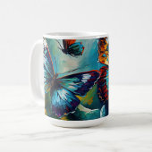 Butterflies Ölgemälde Art Design 1 Kaffeetasse (Vorderseite Links)
