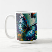 Butterflies Ölgemälde Art Design 1 Kaffeetasse (Links)