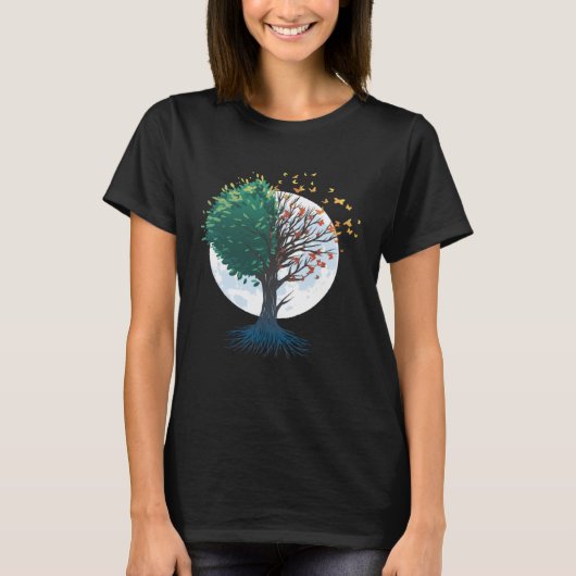 Butterflies on Tree Forest Graphic for Men Women C T-Shirt (Vorderseite)