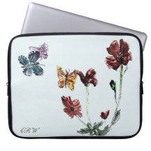 Butterflies Poppies Personalisiert floral