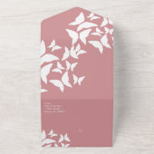 Butterflies Rose Earthy Wedding All In One Einladung (Außenbereich)