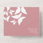 Butterflies Rose Earthy Wedding All In One Einladung (Rückseite)