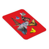 butterflies sobriety symbol rectangle magnet (Rechte Seite)