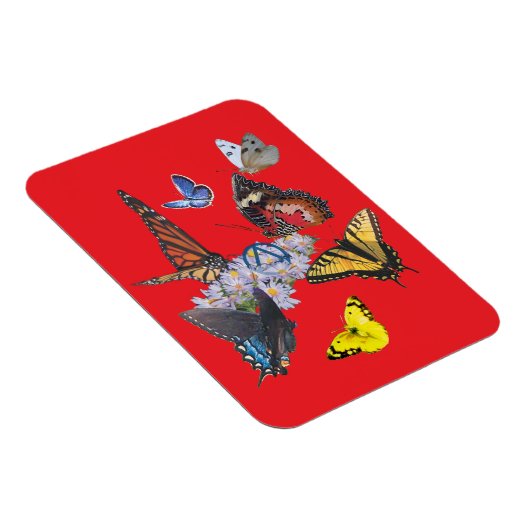 butterflies sobriety symbol rectangle magnet (Rechte Seite)
