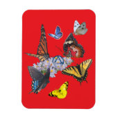 butterflies sobriety symbol rectangle magnet (Vertikal)