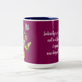 butterflies sobriety symbol slogan2 mug zweifarbige tasse (Mittel)