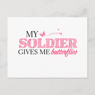 Butterflies Soldier Postkarte