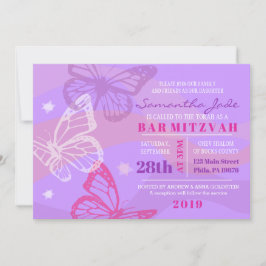 BUTTERFLIES & STARS Bat Mitzvah Einladung