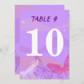 BUTTERFLIES & STARS Bat Mitzvah Einladung (Vorne/Hinten)