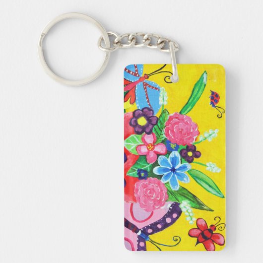 Butterflies und Ladybugs Akryllischer Schlüsselanh Schlüsselanhänger (Vorderseite)